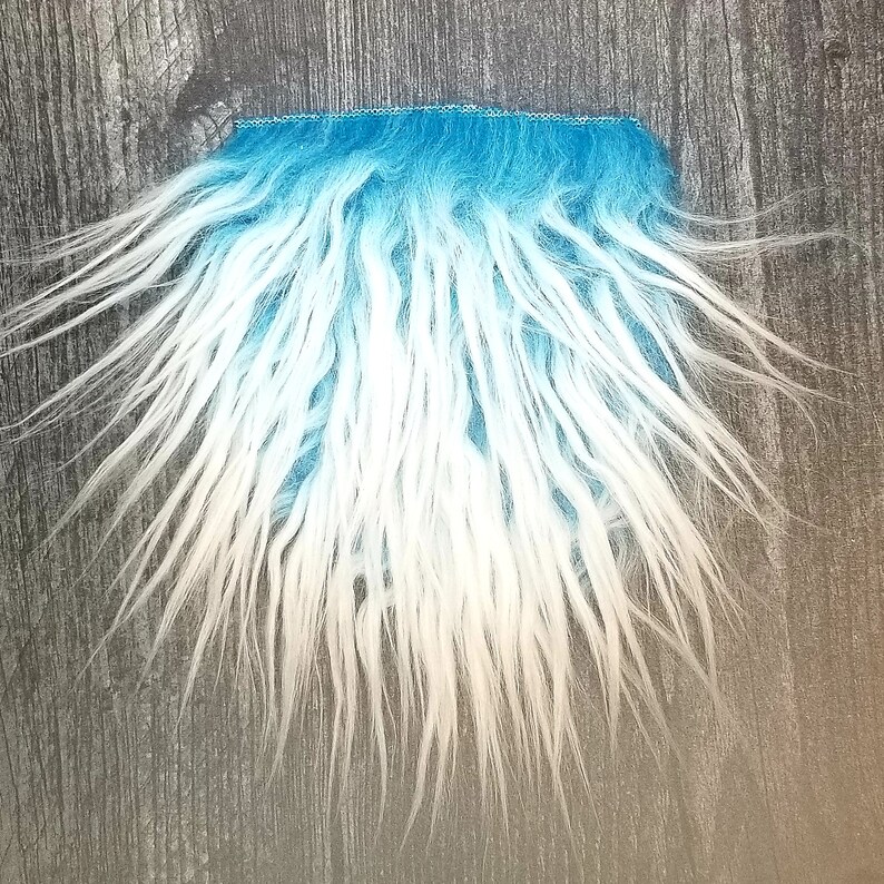DIY Gnome Supplies Gnome Pre-cut Gnome Beard 1 Wooden Nose Beard Hair Handmade Gnome Azure Blue Frost Gnome Beard Faux Fur