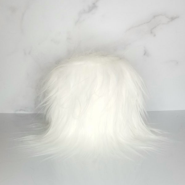 Pure White Luxury Faux Fur Trim - Gnome Craft Fur - Handmade Gnomes Fur - Faux Fur Precut Roll - 60 inch Fur Trim - 5 Inch Fur - 5 Feet