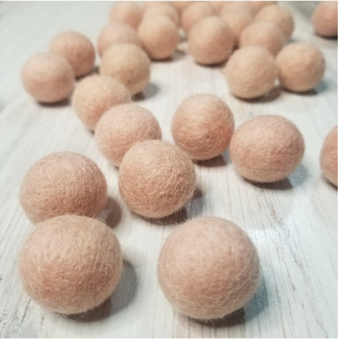 10 Pack Flesh Pom Balls Wool Felt Gnome Noses Wholesale Etsy UK