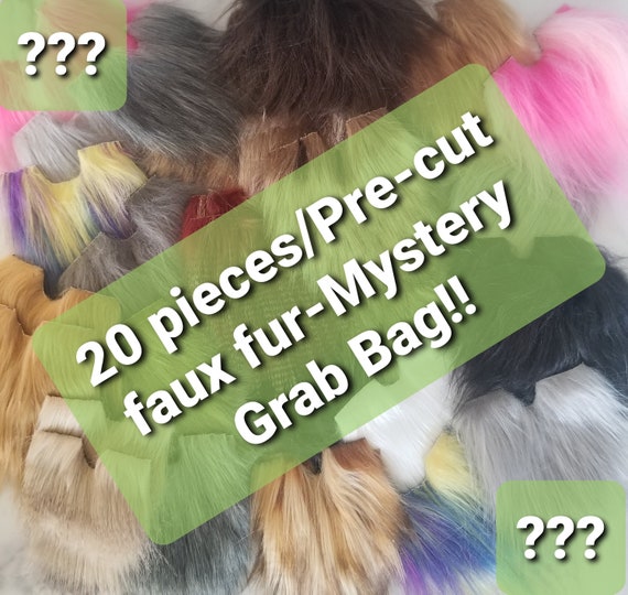 20 Pack Pre-cut Gnome Beards Faux Fur Mystery Grab Bag Craft Kits Faux Fur Gnome  Beards DIY Gnome Supplies Beard Hair Random 