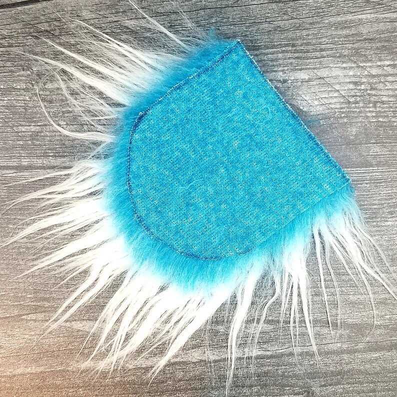 DIY Gnome Supplies Gnome Pre-cut Gnome Beard 1 Wooden Nose Beard Hair Handmade Gnome Azure Blue Frost Gnome Beard Faux Fur