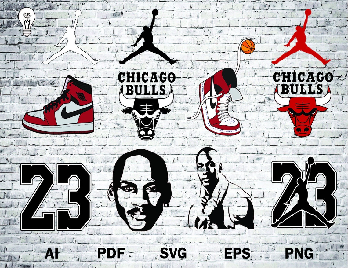 Michael Jordan Air Jordan logo 23 Legend SVG PDF EPS ai | Etsy