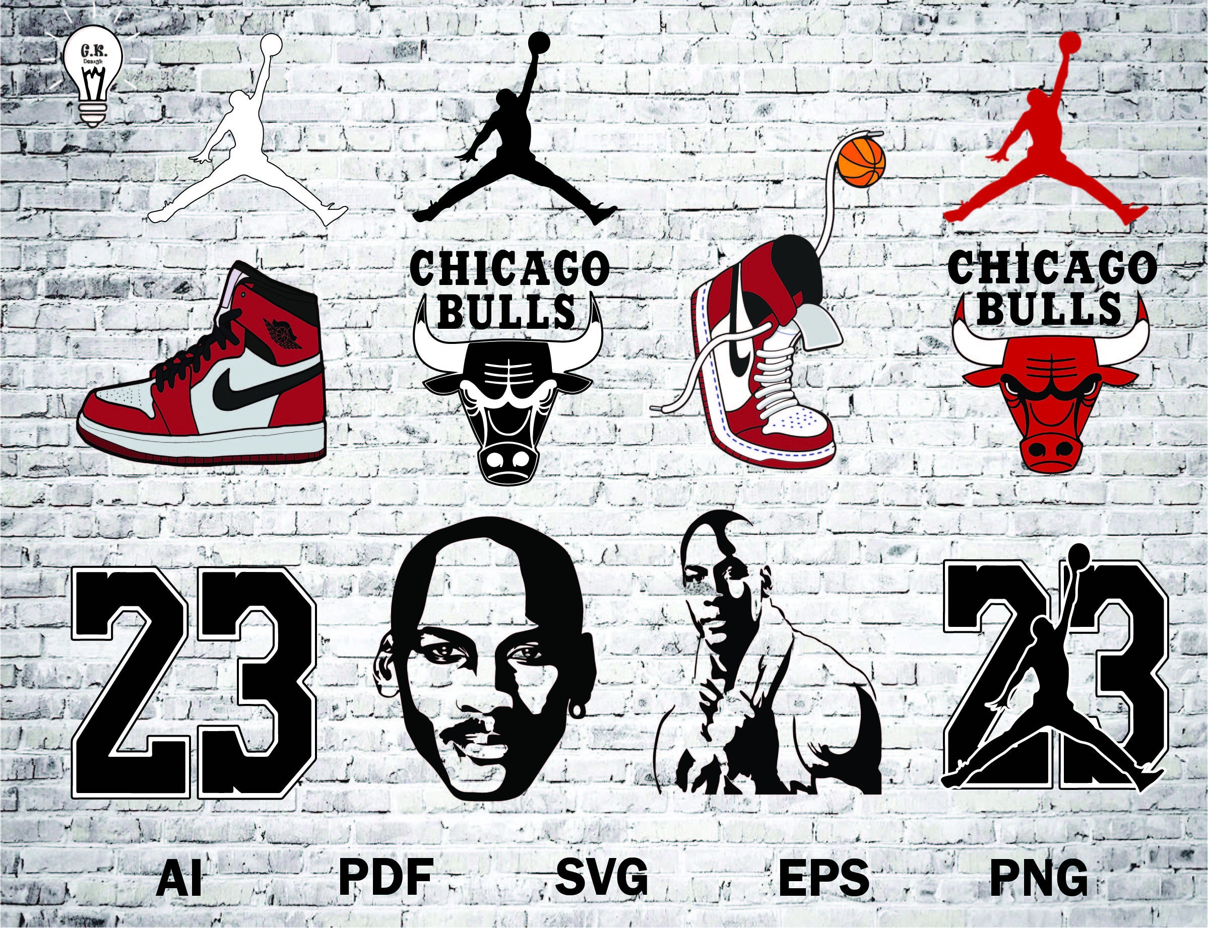 Michael Jordan Air Jordan logo 23 Legend SVG PDF EPS ai Etsy