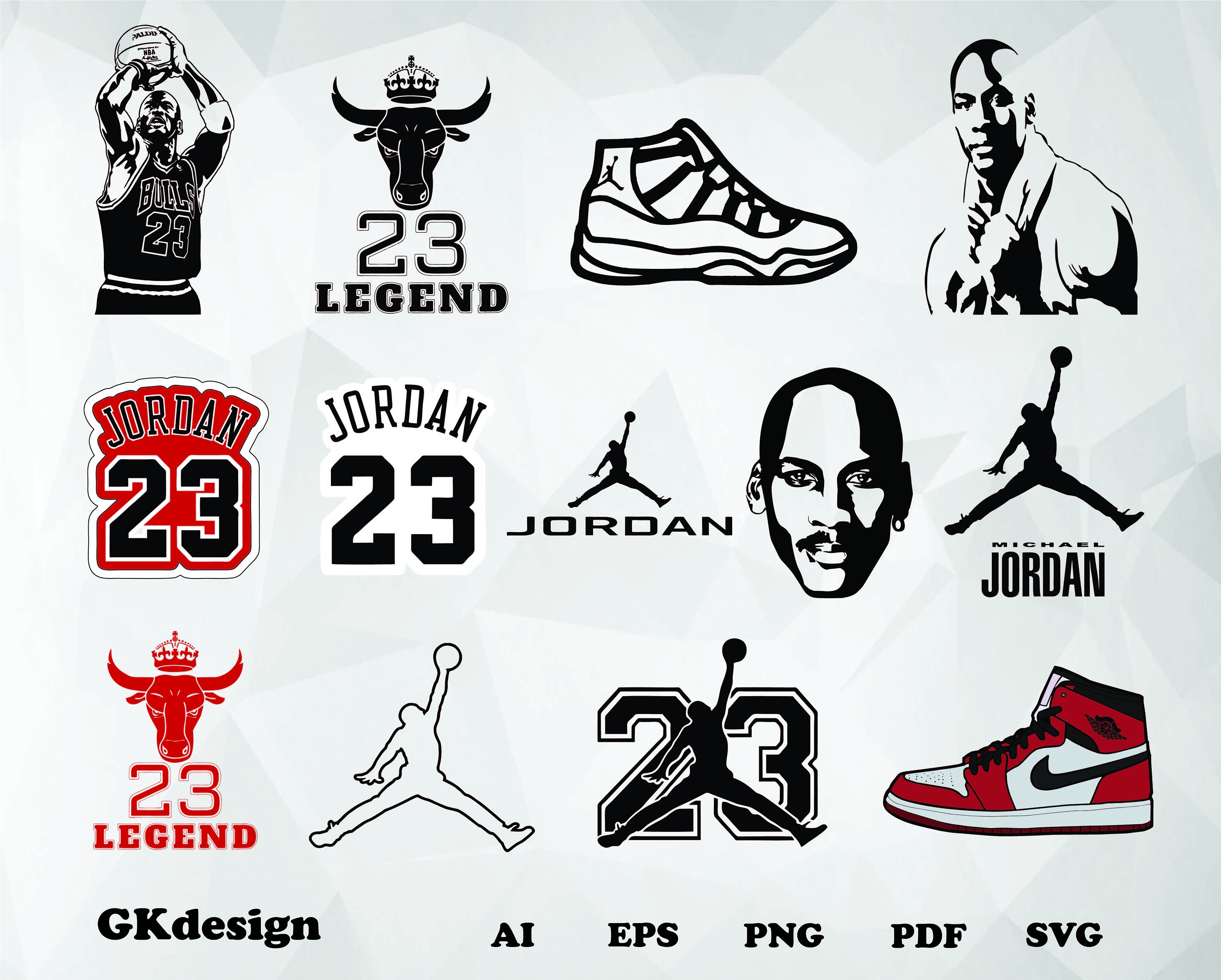 Michael Jordan Illustration Logo Svg Pdf Eps Ai Png - Etsy Canada