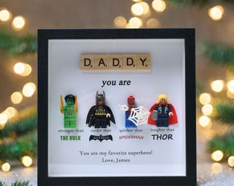 Personalized Father's Day photo frame, you are my superhero, gift for dad, superhero dad, personalized photo frame, family anniversary gift