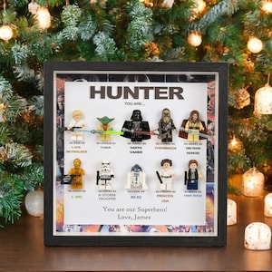 Gepersonaliseerde Star Wars-cadeaus, gepersonaliseerde doosframes, gepersonaliseerde verjaardagscadeaus, cadeaus voor papa, cadeaus voor papa, cadeaus voor zoon, Valentijn