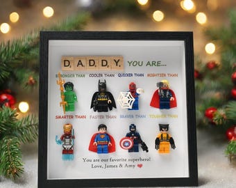 Personalized Father's Day photo frame, you are my superhero, gift for dad, superhero dad, personalized photo frame, family anniversary gift