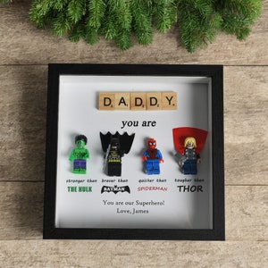 Personalized Father&#39;s Day photo frame, you are my superhero, gift for dad, superhero dad, personalized photo frame, family anniversary gift