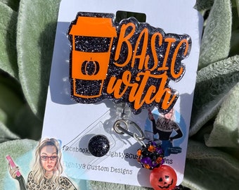 Basic Witch Retractable Badge Reel Halloween
