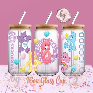 Cartoon libbey 16oz digital wrap | Cute Bears | png | jpg | Digital