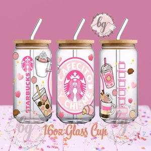 DIGITAL | Cafecito y Chisme | 16oz Digital Wrap for Libbey Can Glass| conchas Wrap Digital| 160z wrap | png