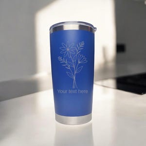 Personalized Tumbler: Laser Engraved Stainless Steel, Custom Logo