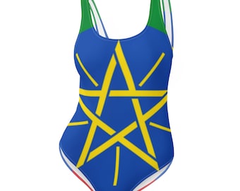 Traje de baño de una pieza con la bandera de Etiopía