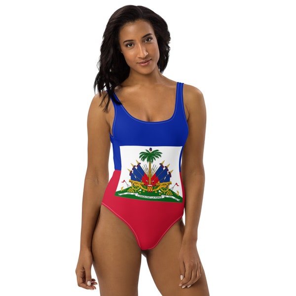 Haiti Flag One-Piece Swimsuit