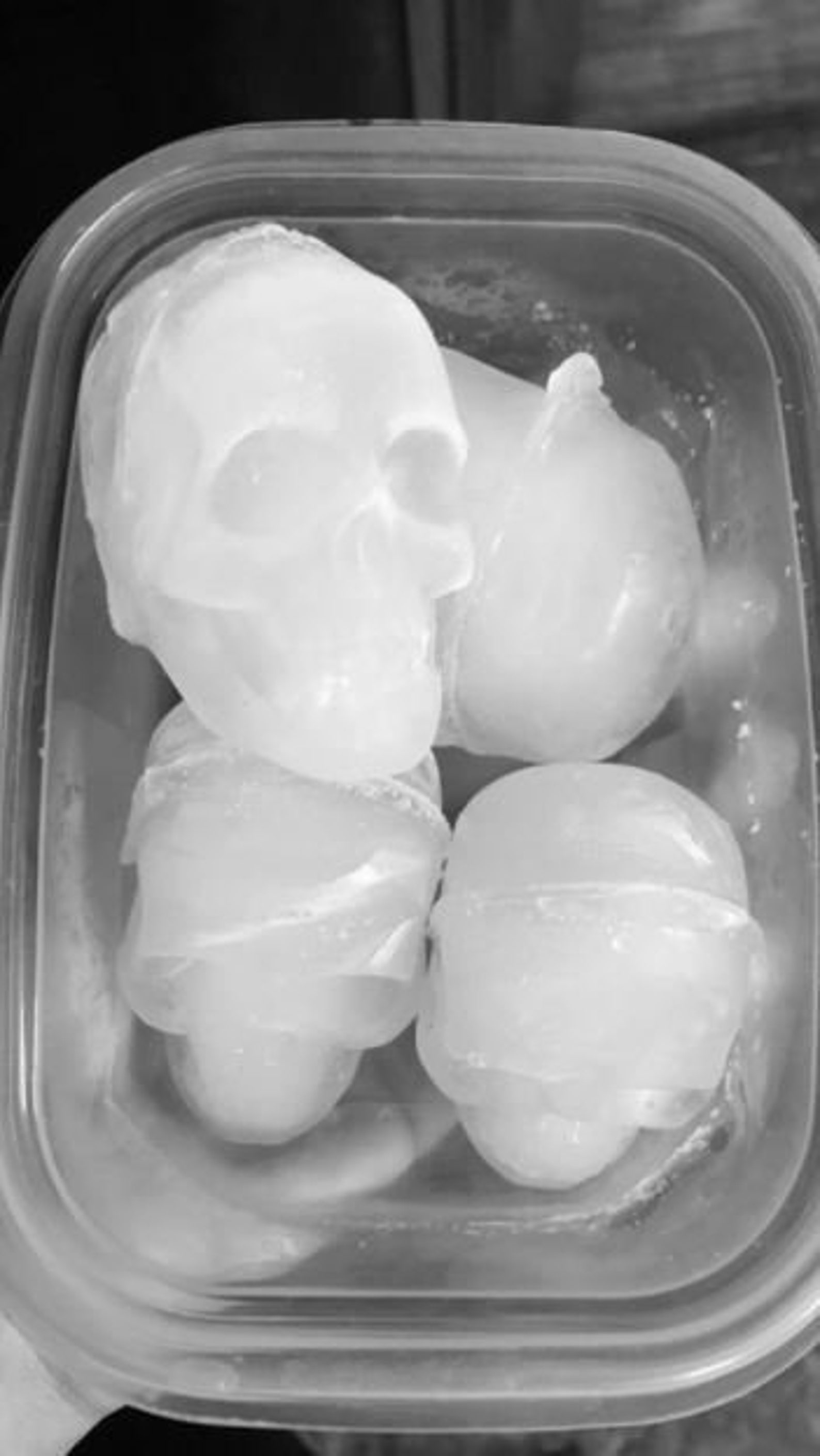 Flexible Silicone Skull Ice Cube Mold Four Giant Skulls Black Etsy