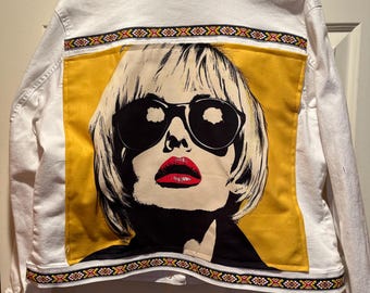 Witte zomerse jeansjas