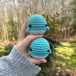 Peluche de ballena hecho a mano (+ opción de llavero)