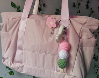 Handgemaakte gehaakte Dango Bag Charm-sleutelhanger