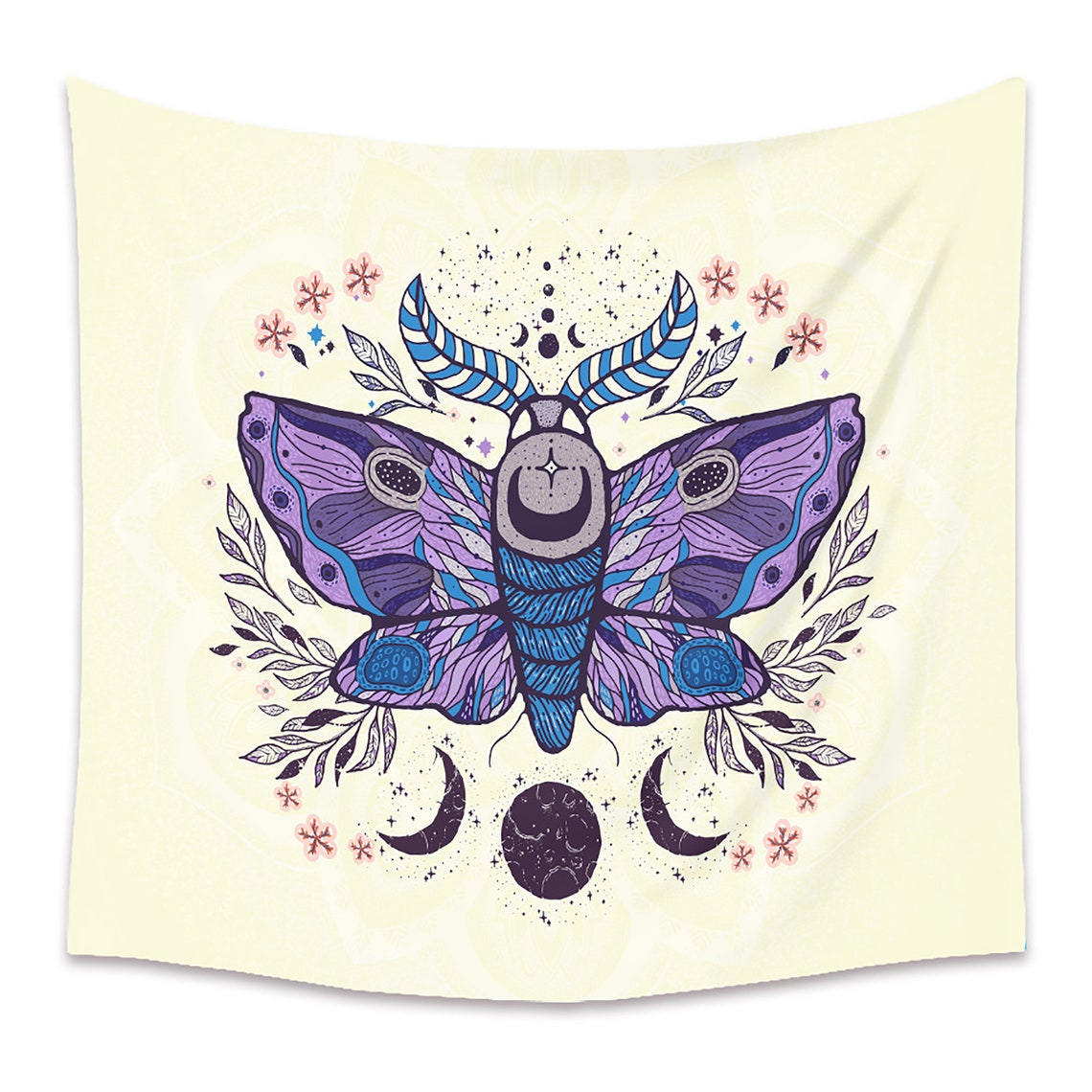 Nordic Psychedelic Butterfly Tapestry Wall Hanging3D Print Etsy