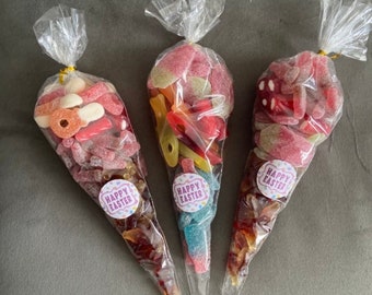 Pack Conos de Chuches Preparadas para Cumpleaños - Cucuruchos con Gominolas  - Lote de Bolsas para Fiesta infantil