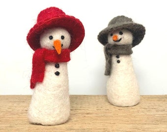 Marionnette à Doigt Bonhomme de Neige de Noël Mignonne Marionnette à Main Douce de Noël Adaptée pour Interaction Accessoire de Jeu de Rôle Parfait pour Divertissement de Vacances