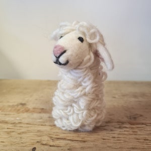 Cute Sheep Finger Puppet • Kids Storytelling Toy • Lovely Unisex Gift • Felt Toy • Handmade in Nepal
