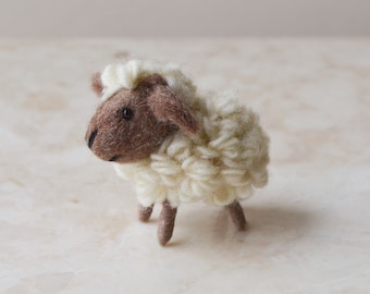 Little Sheep Felt Decoration • Handmade Cute Wool Toy Ornament Figure • Lamb Spring Gift for Adults and Kids • Home Decor