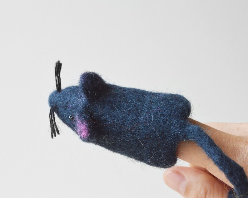 Rat Finger Puppet Handmade Cute Felt Mouse Toy Kids Unisex Etsy