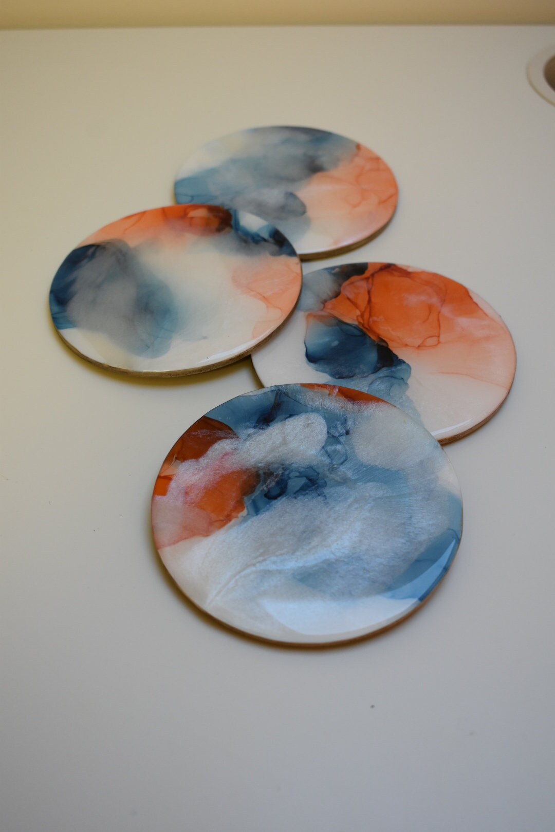 Alcohol Ink Coasters Etsy