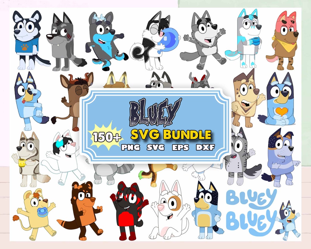Bluey SVG Bundle Bluey Cut Files for Cricut Bluey the Dog - Etsy