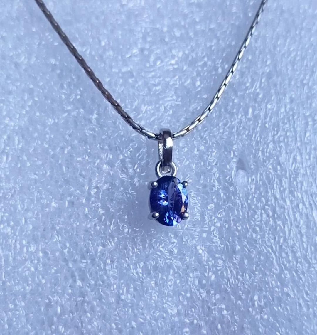 Collana Artigianale In Argento 925 Con Tanzanite Blu 36” – Fatta A Mano Con Pietre Preziose