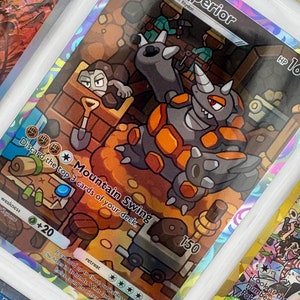 Rhyperior TCG Pocket non officiel, reliure photo en plastique pleine art, insertion de page Holo personnalisé, affichage de la liste de souhaits, remplacement de la liste de souhaits
