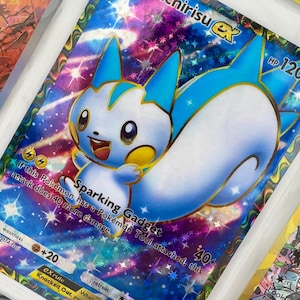 Non officiel Pachirisu Ex Full Art TCG Pochette de reliure en plastique avec insertion de page Holo personnalisé Affichage Remplacement de la liste de souhaits LIRE LA DESCRIPTION