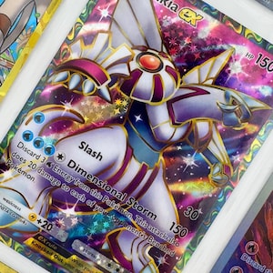 Reliure non officielle Palkia Ex Full Art TCG Pocket Insert de page pour reliure holographique personnalisée Remplacement de la liste de souhaits LIRE LA DESCRIPTION