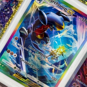 Classeur non officiel Garchomp Ex TCG Pocket Rainbow Full Art en plastique avec insertion de page Holo personnalisé Afficher la liste de souhaits LIRE LA DESCRIPTION