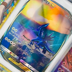 Reliure non officielle en plastique immersif Dialga Ex Insertion de page Affichage personnalisé de la liste de souhaits Remplacement Holo Dramatisation LIRE LA DESCRIPTION