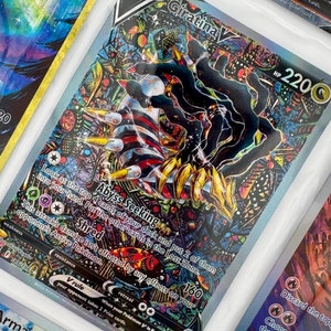 Unofficial Giratina V 186/196 Plastic Picture Binder Page Insert Wishlist Replacement Holo Foil Dramatization READ DESCRIPTION
