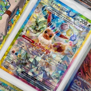 Reliure non officielle en plastique Eevee Ex 167/131 Insertion de page de liste de souhaits personnalisée Film holographique de remplacement pour dramatisation LIRE LA DESCRIPTION