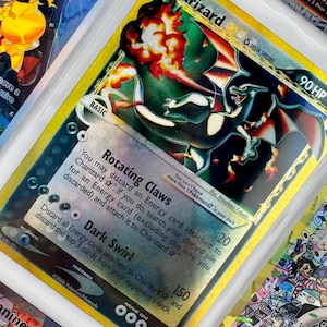 Reliure non officielle en plastique Shiny Charizard 100/101, insertion de page Holo personnalisé, remplacement de la liste de souhaits LIRE LA DESCRIPTION