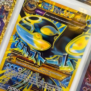 Unofficial Primal Kyogre EX 96/98 Full Art Plastic Picture Binder Page Insert Custom Holo Display Wishlist Replacement READ DESCRIPTION