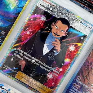 Reliure photo en plastique non officielle Giovanni TCG avec pochette, insertion de page Holo personnalisée, affichage de la liste de souhaits, remplacement de la liste de souhaits