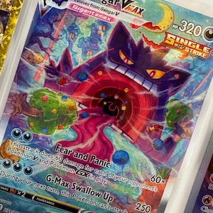 Reliure photo en plastique non officielle Gengar Vmax 271/264, insertion de page Holo personnalisée, remplacement de la liste de souhaits LIRE LA DESCRIPTION