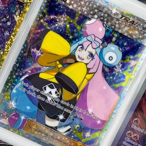 Unofficial Iono Trainer TCG Pocket Full Art Plastic Picture Binder Page Insert Custom Holo Display Wishlist Replacement READ DESCRIPTION