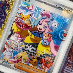 Unofficial Iono 269/193 Full Art Plastic Picture Binder Page Insert Custom Holo Display Wishlist Replacement READ DESCRIPTION