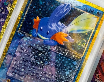 Unofficial Mudkip 107/109 Plastic Picture Binder Page Insert Custom Holo Display Wishlist Replacement READ DESCRIPTION