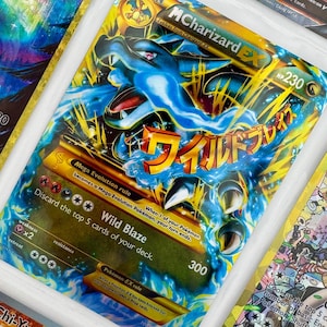 Niet-officiële M Charizard EX 108/106 kunststof fotomap Paginabijlage Verlanglijst Vervangende holo-folie dramatisering LEES BESCHRIJVING