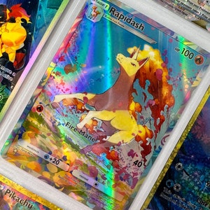 Reliure non officielle d'illustrations en plastique avec pochette pour TCG Rapidash, insertion de page dans la liste de souhaits, dramatisation de la feuille holographique de remplacement LIRE LA DESCRIPTION