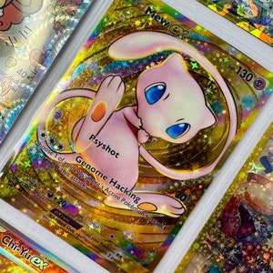Reliure non officielle en plastique de poche Mew Ex Gold TCG Insérer la page dans la liste de souhaits Dramatisation de la feuille holographique de remplacement LIRE LA DESCRIPTION