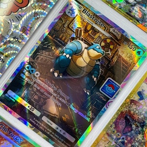 Non officiel Blastoise TCG Pocket Promo Reliure photo en plastique artistique complète Insertion de page dans la liste de souhaits Remplacement de la dramaturgie holographique LIRE LA DESCRIPTION
