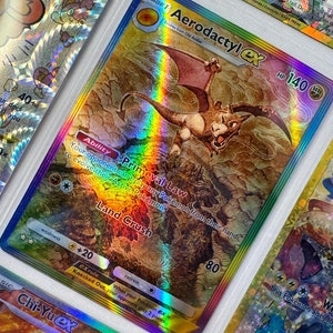 Classeur non officiel Aerodactyl Ex TCG Pocket Full Art en plastique avec insertion de page dans la liste de souhaits Holo de remplacement pour dramatisation LIRE LA DESCRIPTION